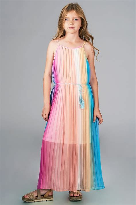 Truly Me Tween Rainbow Maxi Dress Size 12 In 2020 Tween Summer