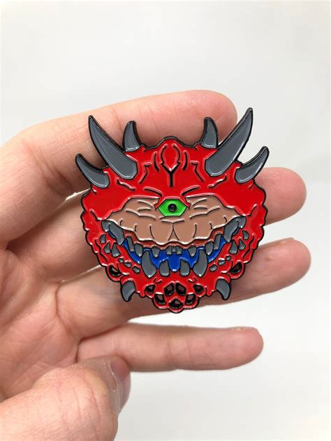 Doom Cacodemon 2 Double Clutch Enamel Pin Or Magnet With Etsy