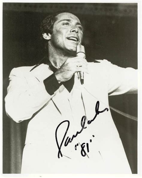 Paul Anka Autographed Signed Photograph 1981 Historyforsale Item 216257