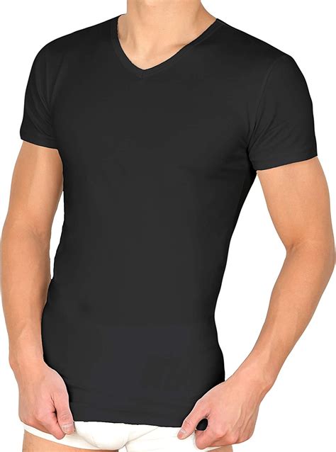 3 4 Unidades Camiseta Interior Para Hombre Con Cuello En V