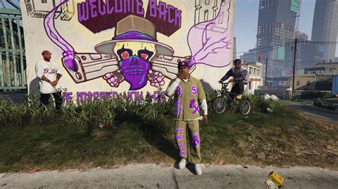 Ballas Hood Day Gang Outfit For Franklin Gta5