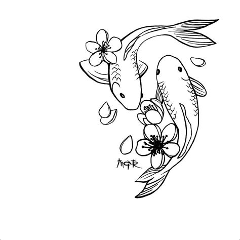Simple Koi Fish Drawing At Explore Collection Of