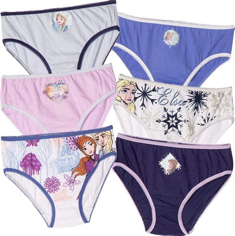 6 Pack Of Disney Frozen 2 Original Girls Character Underwear Briefs