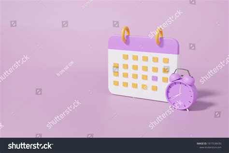 Calendar Icon Symbol Alarm Clock Minimal Ilustración De Stock