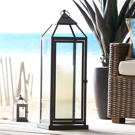Landen Lantern Black Extra Large Large Outdoor Lanterns Large