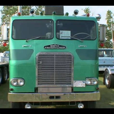 White Freightliner Cabover At Aths Truck Show Meet Courtesy Of