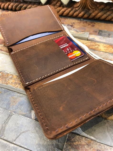 Trifold Mens Wallet Mens Leather Trifold Wallet Made With Distressed