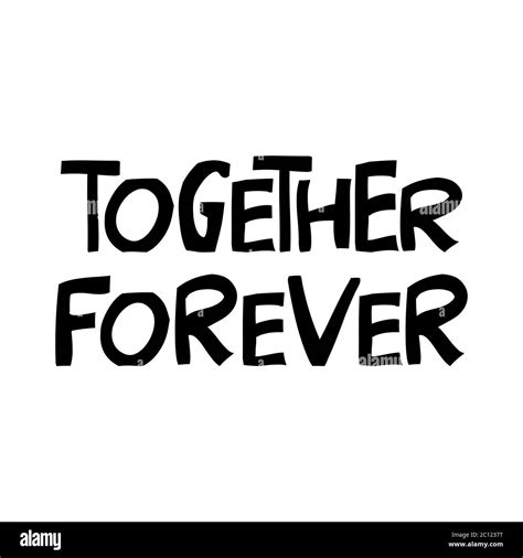 Together Forever Cute Hand Drawn Lettering In Modern Scandinavian