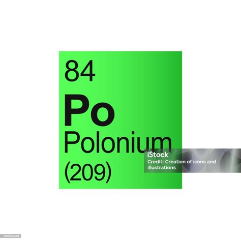 Ilustración De Elemento Químico De Polonio De La Tabla Periódica De