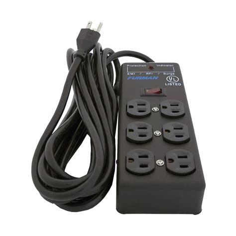 6 Outlet Heavy Duty Metal Power Strip Surge Protector With 6 Foot