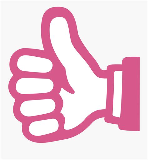 Cute Thumbs Up Png Clipart Png Download Thumbs Up Emoji Pink Free