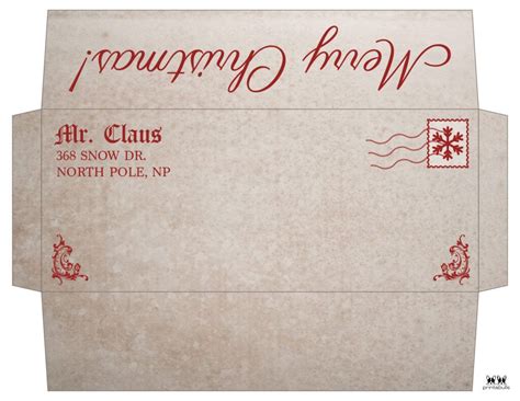printable santa envelope template page 5 santa letter template