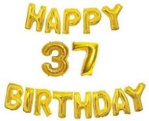 raj solid happy 37 birthday decoration balloon set happy birthday 37 years age