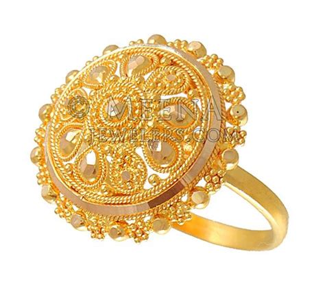 Designer Ladies Gold Ring Rilg4345 22kt Gold Ladies Designer Ring