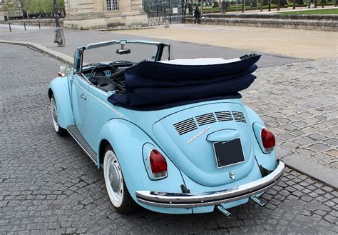 Location Volkswagen Coccinelle Cabriolet 1972 Bleu 1972 Bleu Paris