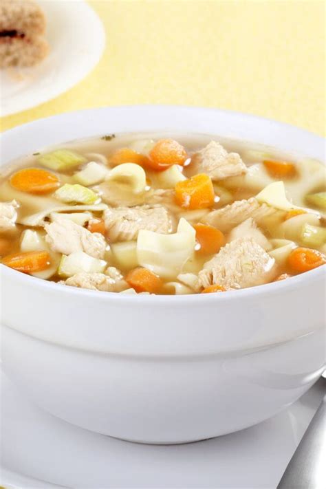 Best hearty homemade chicken soup recipe ! Amish Chicken Noodle Soup - Made with chicken, water, salt ...