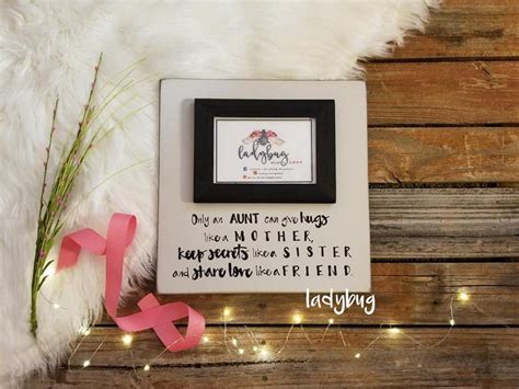 Only An Aunt Can Give Hugs Like A Mother Aunties Frame Etsy Ladybug Design Etsy Decor