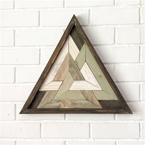 Holy Triangle Reclaimed Wooden Triangle Art Design Meditation Etsy
