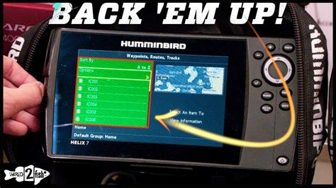 How To Export And Import Humminbird Helix Waypoints Youtube