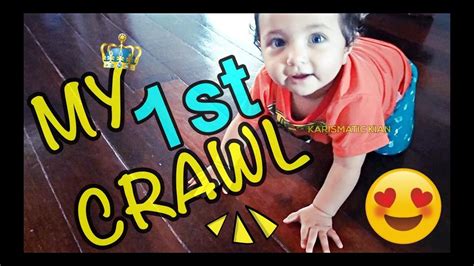 Babys First Crawl Baby First Time Crawling Baby Crawls For The