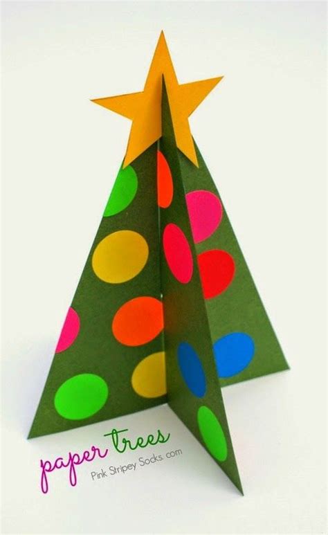 Paper Christmas Trees Template Included Christmas Tree Crafts
