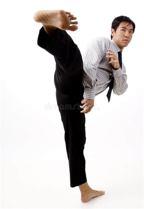 Karate Kick Stock Photo Image Of Standing Background 807928