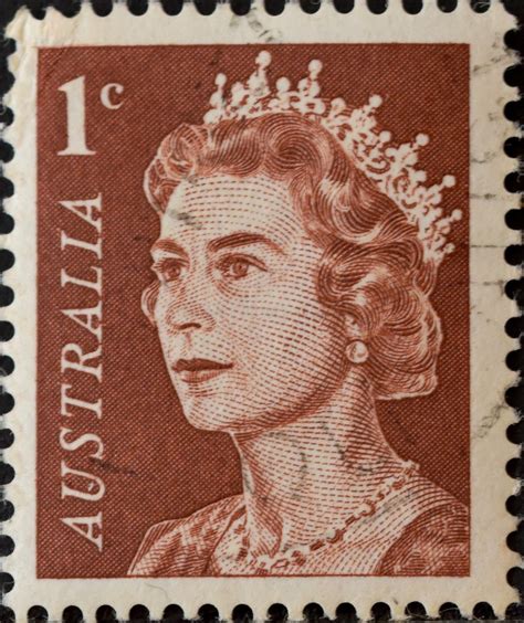 Australia 50 1966 Queen Elizabeth Ii Decimal Currency Post Stamp