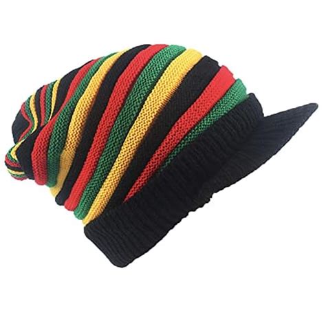 Wool Knit Rasta Hat Reggae Jamaican Cap Hippie Beanie Hat Crochet