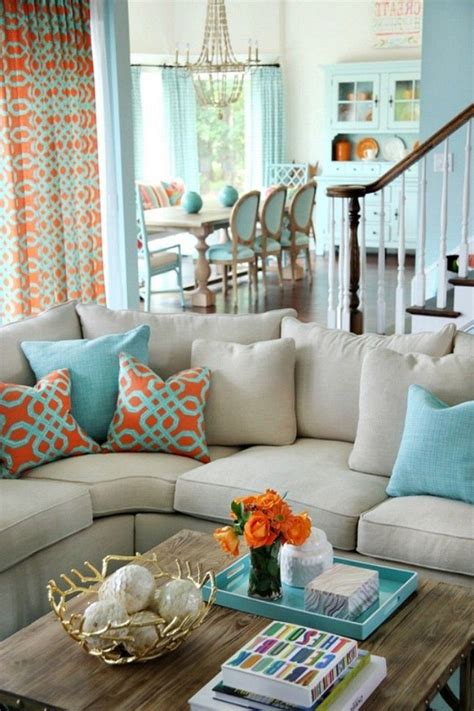 77 Prime Ideas To Decorate Your Living Room With Turquoise Accents