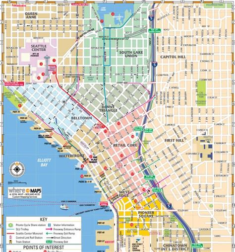 Map Of Downtown Seattle Map Of Zip Codes