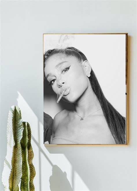 Ariana Grande Smoking Sexy Cigar Paper Poster Paper Work Etsy
