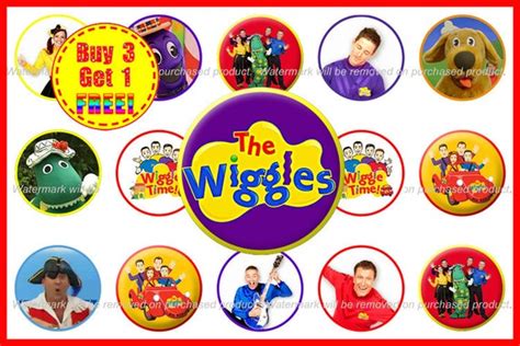 The Wiggles Bottle Cap Images The Wiggles Stickers By Partymagik