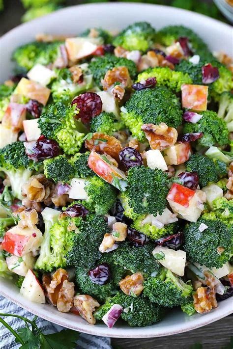 Apr 30 broccoli and apple salad. Broccoli Salad with Apples, Walnuts, and Cranberries ...