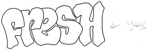 Words To Draw Dope Graffiti Sketch Coloring Page