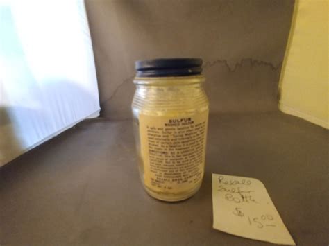 Vintage Bottle Rexall Sulfur Safe And Gentle Laxative Medical Drug