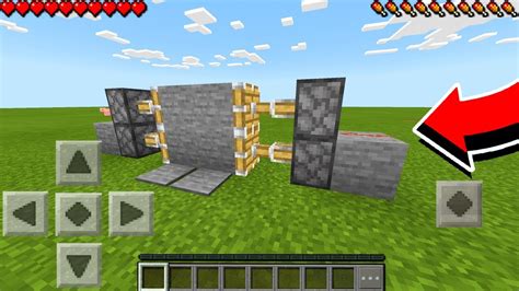 HOW TO MAKE A PISTON DOOR in Minecraft PE - MCPE Redstone / Tutorial