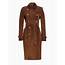 Burberry Suede Trench Coat In Brown  Lyst