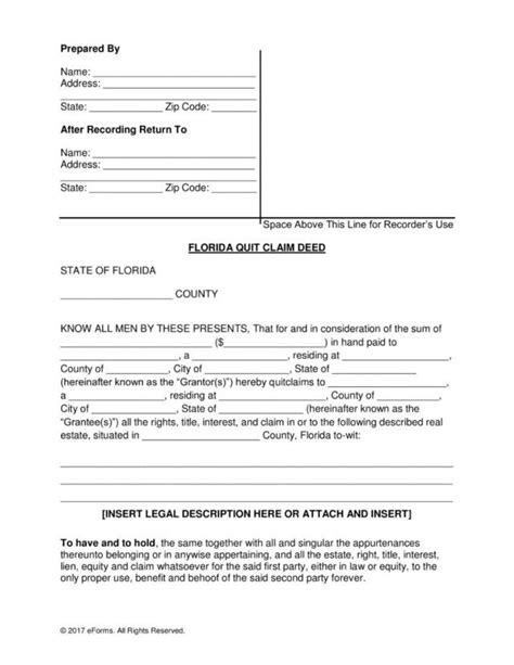 Quit Claim Deed Form Florida Pdf Forms Ndmymw Resume Examples