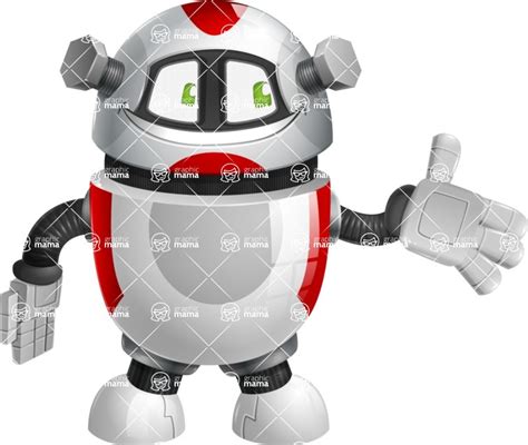 Red Robot Cartoon Character 112 Stock Vector Images Show Graphicmama