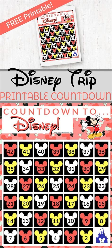 Disney Trip Countdown Free Printable Trip Countdown Disney Trips Disneyland Trip