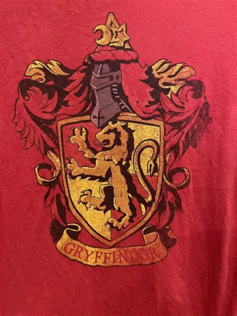 Harry Potter Warner Bros Gryffindor Lion Crest T Shirt Size Large 999