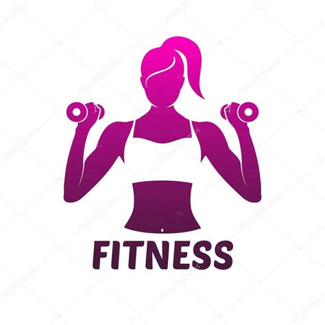 Fitness Logo Silhouette Logo Fitness Girl Silhouette — Stock Vector