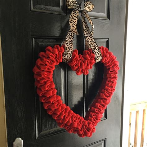 pinterest project valentine s burlap heart wreath diy