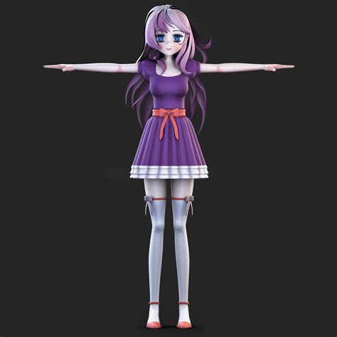 If you post someone else's gif, please give credit. Finished Girl Anime Model. (With images) | Anime ...