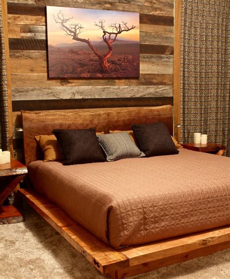One Of A Kind Rustic Bed Frames To Stay Indoors For Mountain Living