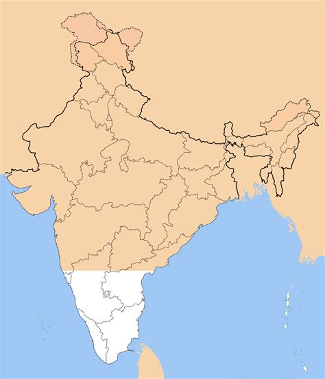 Bharat Map Blank Bloghut