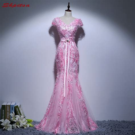 Buy Sexy Pink Mermaid Prom Dresses Long For Teens 8th