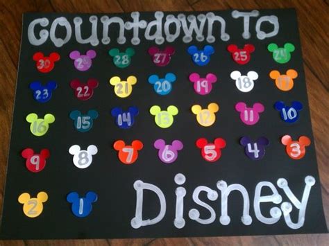 Countdown To Disney Diy Calendar Except If I Start Now I Have To
