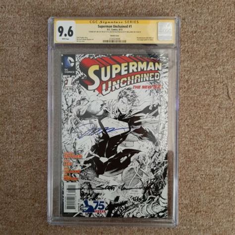 Superman Unchained 1 August 2013 Dc Lee Sketch Cover Variant Sign