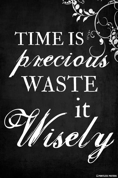 Time Is Precious Waste It Wisely Poster Pointless Posters